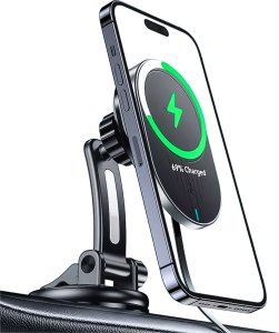 Yesido Uchwyt samochodowy magnetyczny z ładowarka indukcyjna Qi 15W Yesido C313 na kokpit samochodu auta do telefonu Czarny 2