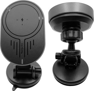 Yesido Uchwyt samochodowy magnetyczny z ładowarka indukcyjna Qi 15W Yesido C313 na kokpit samochodu auta do telefonu Czarny 3