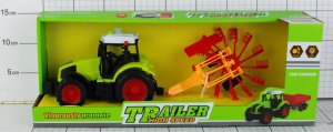 Dromader TRAKTOR(DŹWIĘKI) Z PRZYCZEPĄ W PUDEŁKU 1