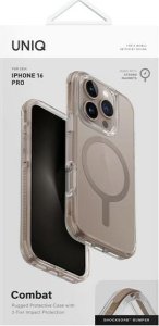 Uniq UNIQ etui Combat iPhone 16 Pro 6.3" Magclick Charging złoty/taupe gold 4