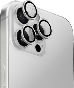 Uniq UNIQ Optix Aluminium Camera Lens Protector iPhone 16 Pro 6.3" / 16 Pro Max 6.9" sterling silver szkło na obiektyw aparatu z aplikatorem 1