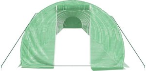 vidaXL Szklarnia ze stalową ramą, zielona, 66 m, 22x3x2 m 4
