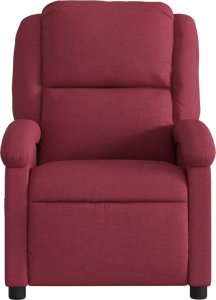vidaXL Rozkładany fotel masujący, elektryczny, winna czerwień, tkanina 9