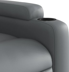 Triton Rozkładany fotel masujący, elektryczny, szary, sztuczna skóra 10