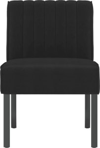 vidaXL Fotel, czarny, obity aksamitem 3