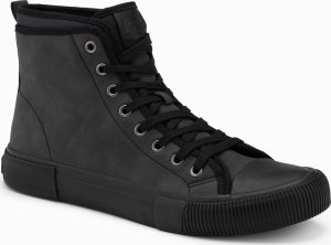 Ombre Męskie buty wysokie trampki z dekoracyjną cholewką  grafitowe V4 OM-FOTH-0158 45 4