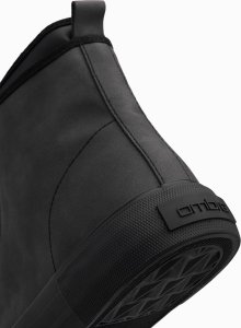 Ombre Męskie buty wysokie trampki z dekoracyjną cholewką  grafitowe V4 OM-FOTH-0158 45 6