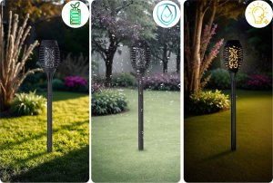 Oprawa schodowa Ilumen Lampka solarna pochodnia 2szt Ilumen LS-100 9