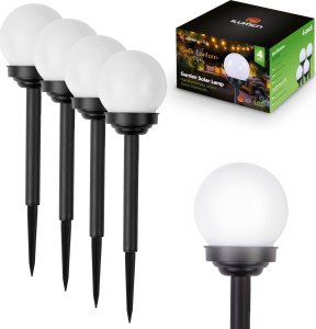 Oprawa schodowa Ilumen Lampka solarna biała kula 4szt Ilumen LS-102 12