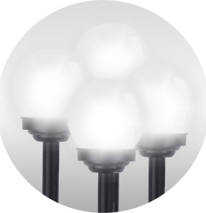 Oprawa schodowa Ilumen Lampka solarna biała kula 4szt Ilumen LS-102 4