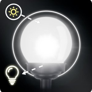 Oprawa schodowa Ilumen Lampka solarna biała kula 4szt Ilumen LS-102 6