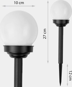 Oprawa schodowa Ilumen Lampka solarna biała kula 4szt Ilumen LS-102 7