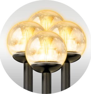 Oprawa schodowa Ilumen Lampka solarna przeźroczysta kula 4szt Ilumen LS-103 4