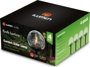 Oprawa schodowa Ilumen Lampka solarna przeźroczysta kula 4szt Ilumen LS-103 10