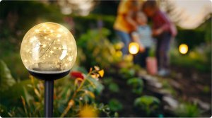 Oprawa schodowa Ilumen Lampka solarna przeźroczysta kula 4szt Ilumen LS-103 2