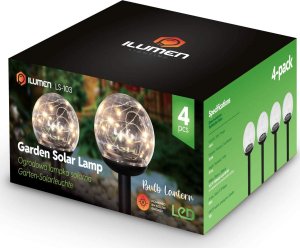 Oprawa schodowa Ilumen Lampka solarna przeźroczysta kula 4szt Ilumen LS-103 10