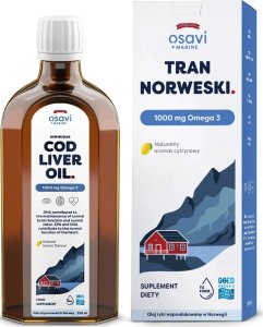 Osavi Osavi - Tran Norweski, 1000mg Omega 3, Cytryna, 250 ml 1