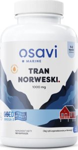 Osavi Osavi - Tran Norweski, 1000mg, Cytryna, 180 kapsułek miękkich 1