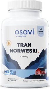 Osavi Osavi - Tran Norweski, 1000mg, Cytryna, 90 kapsułek miękkich 1