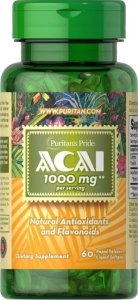 Puritans Pride Puritan's Pride - Acai, 1000mg, 60 kapsułek miękkich 1