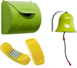 GIGI TOYS ZESTAW 3w1 skrzynka na listy, dzwonek, telefon 1