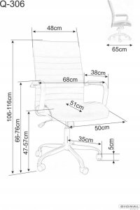 Krzesło biurowe Signal Fotel obrotowy Q-306 czarny 10