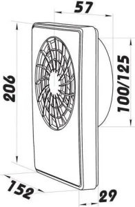 Vents INTELLECTUAL AXIAL FAN D100/125MM VENTS 2