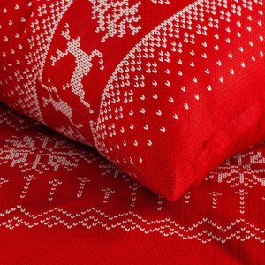 Eurofirany Posciel świąteczna z mikrowłókna NOEL 220X200 70X80X2 czerwona 5