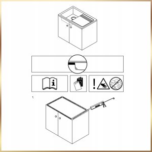 Zlewozmywak Stamar Zlew Stal Dekor 1 Komora 80 x 50 Listwa Osłonowa Syfon Bateria Chrom Wysoka 14