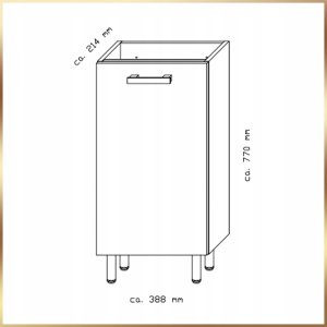 Stamar Biała Szafka Stojąca z Umywalką 40 x 30 do Małej Łazienki + Bateria + Syfon 13