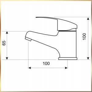 Stamar Biała Szafka Stojąca z Umywalką 40 x 30 do Małej Łazienki + Bateria + Syfon 15