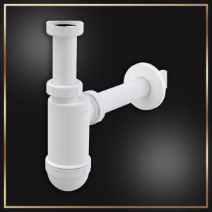 Stamar Biała Wisząca Szafka z Umywalką do Łazienki 50x23 + Bateria Klik Klak Syfon 9