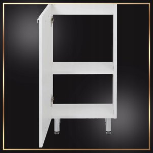 Stamar Biała Szafka Stojąca z Umywalką 40 x 30 dla Małej Łazienki Regulowane Nóżki 3