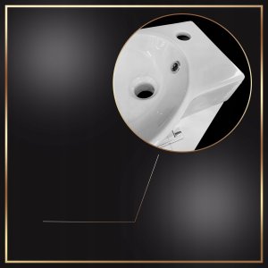 Stamar Biała Szafka Stojąca z Umywalką 40 x 30 dla Małej Łazienki Regulowane Nóżki 8