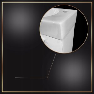 Stamar Biała Szafka Stojąca z Umywalką 40 x 30 dla Małej Łazienki Regulowane Nóżki 9