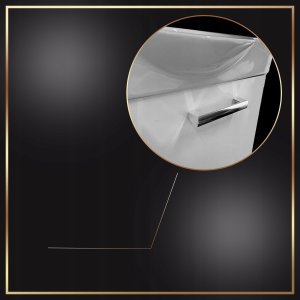 Stamar Biała Szafka Stojąca z Umywalką 40 x 30 dla Małej Łazienki Regulowane Nóżki 10