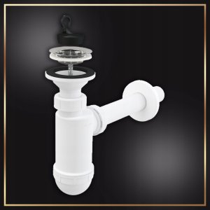 Liveno Bateria Umywalkowa z Kranem Obrotowym + Syfon w Zestawie Wężyki i Mocowania 4