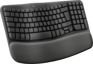 Klawiatura Logitech Logitech Wave Keys klawiatura Biuro RF Wireless + Bluetooth AZERTY Belgijski Grafitowy 1