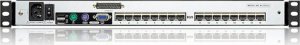 Konsola KVM Aten Przełącznik KVM KL1516AN, 48 cm TFT, VGA, PS/2-USB over Kat 5, 16 portów, niemiecki układ klawiatury 2