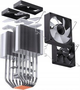 Chłodzenie CPU Jonsbo CPU Cooler JONSBO CR-1400 DV2 Black 6