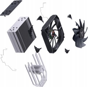 Chłodzenie CPU Jonsbo CPU cooler JONSBO PISA A4 Gray (120mm/LGA 1700/1200/115X/AM4/AM5/250W/4Pin PWM) 8