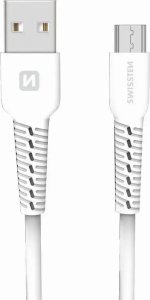 Kabel USB Swissten Swissten Basic Fast Charge 3A Micro USB Datu un Uzlādes Kabelis 1m Balts 1