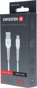 Kabel USB Swissten USB-A - microUSB 1 m Biały (71505521) 2