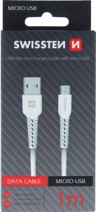 Kabel USB Swissten USB-A - microUSB 1 m Biały (71505521) 3