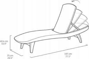 Keter Keter Sauļošanās krēslu Pacific komplekts 2 gab. + galdiņš brūns 29201591590 2