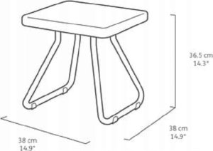 Keter Keter Sauļošanās krēslu Pacific komplekts 2 gab. + galdiņš brūns 29201591590 3