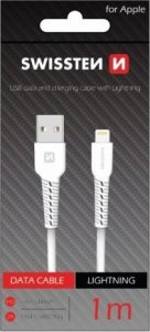 Kabel USB Swissten USB-A - Lightning 1 m Biały (SW-BA-LIGH-3A-1M-WH) 3
