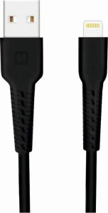 Kabel USB Swissten Swissten Basic Fast Charge 3A Lightning (MD818ZM/A) Datu un Uzlādes Kabelis 1m Melns 1