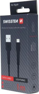 Kabel USB Swissten USB-A - Lightning 1 m Czarny (SW-BA-LIGH-3A-1M-BK) 2