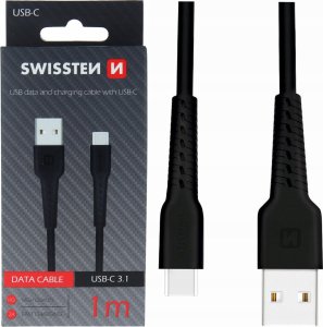 Kabel USB Swissten USB-C - USB-C 1 m Czarny (SW-BA-TYPC-1M-BK) 4